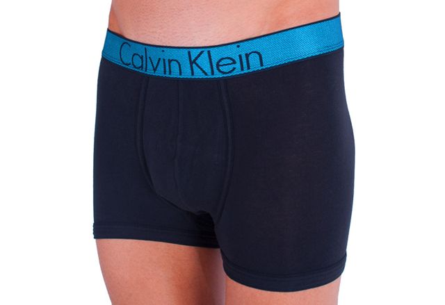 Pánské boxerky Calvin Klein černé s modrou gumou